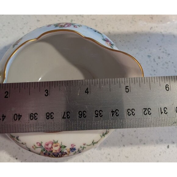 Haviland & Co Limoges Cream Sugar Bowl Gold Handles Bouquet Urn - Picture 9 of 16